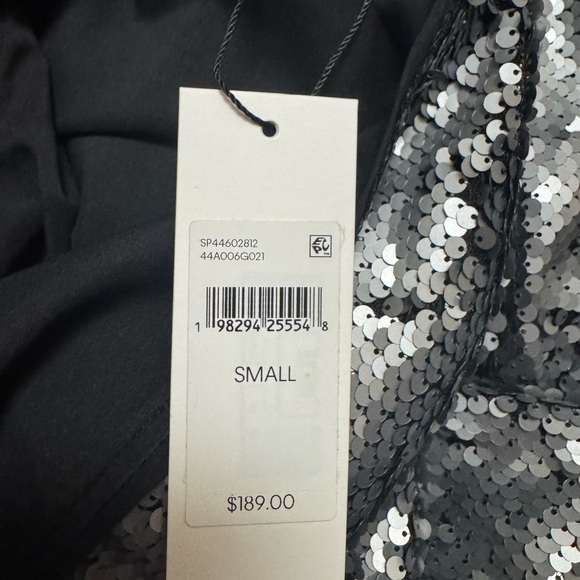 Calvin Klein Silver Sequin Embellished Midi Dress - Dark Grey - Size Small - NWT - Picture 9 of 9